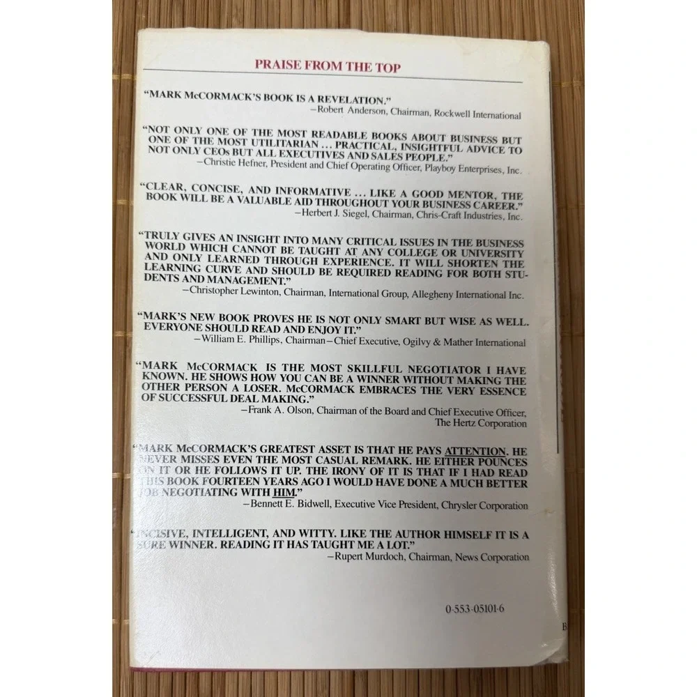 What They Don't Teach You at Harvard Business School by Mark H. McCormack (1984